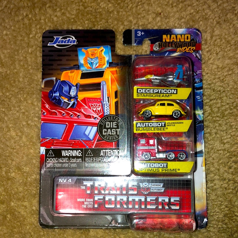 Transformers Nano Metalfig Vehicles Optimus, Bumblebee, Starscream MIP